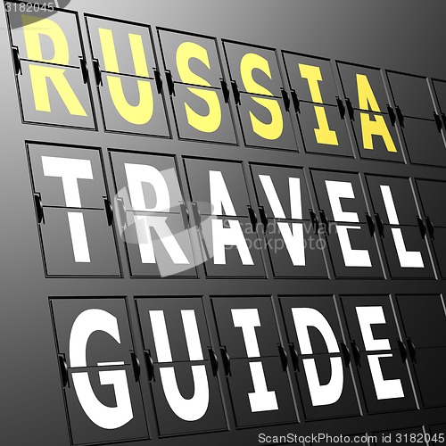 Image of Airport display Russia travel guide