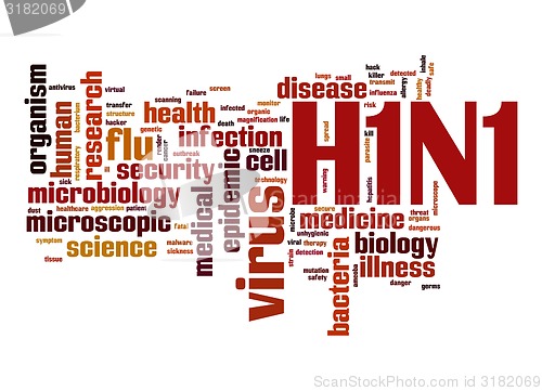 Image of H1N1 word cloud
