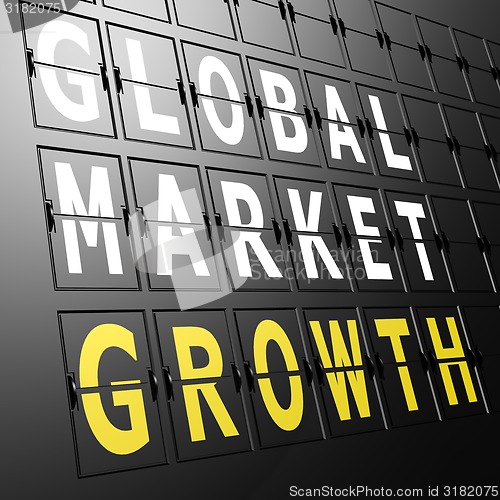 Image of Airport display global market growth