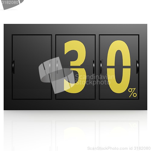 Image of Airport display board 30 percent