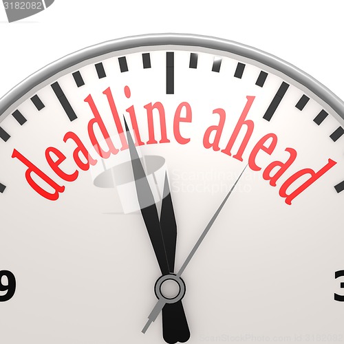 Image of Deadline ahead clock