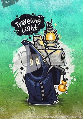 Image of Traveling Light Cartoon Character