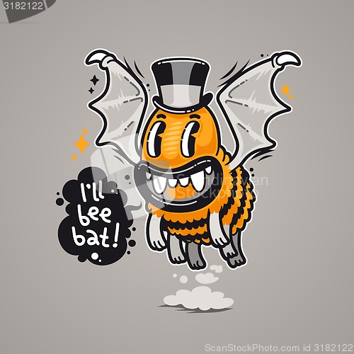 Image of Cartoon Monster I\'ll Bee Bat