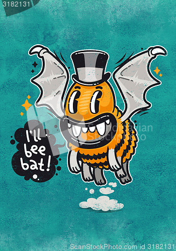 Image of Cartoon Monster I\'ll Bee Bat