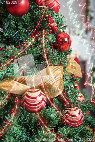 Image of Christmas tree closeup