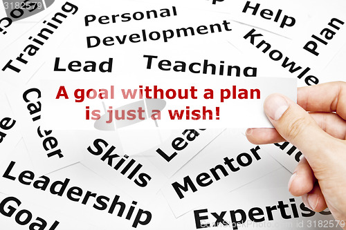 Image of A goal without a plan is just a wish Concept