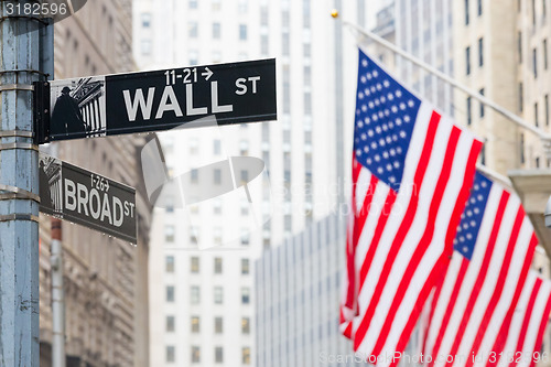 Image of Wall street, New York, USA.