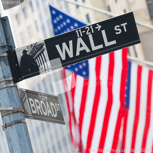 Image of Wall street, New York, USA.