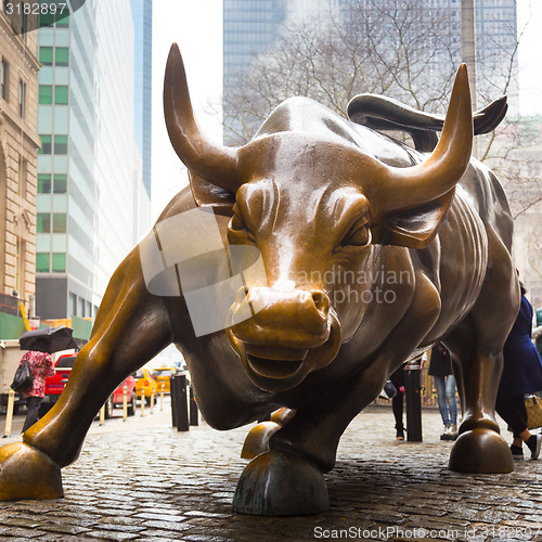 Image of Charging Bull in Lower Manhattan, NY.