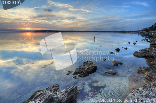 Image of Sunset skies and reflections at Wrights Beach St Georges Basin 