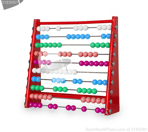 Image of Old abacus on white