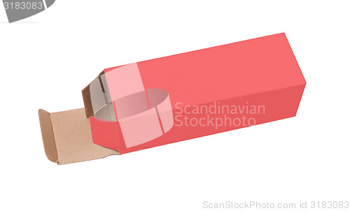 Image of Red cardboard box on a white background