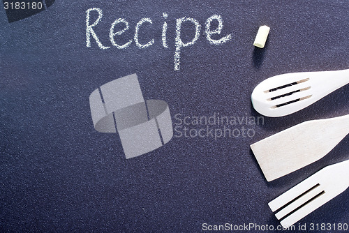 Image of black board for recipe