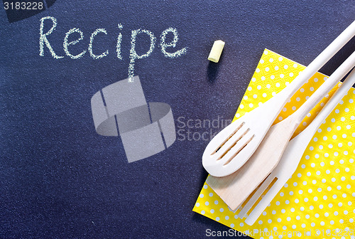 Image of black board for recipe