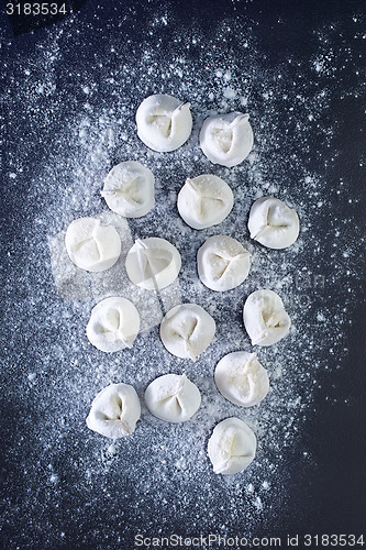 Image of raw pelmeni