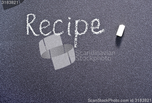 Image of black board for recipe
