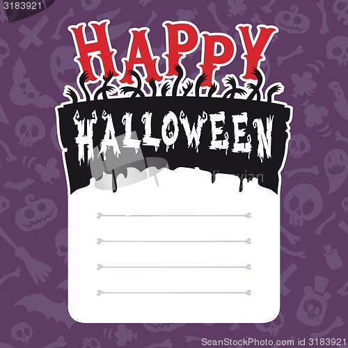 Image of Happy Halloween Card with Text Box