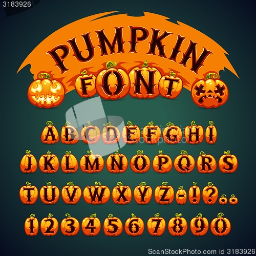 Image of Halloween Pumpkin Font