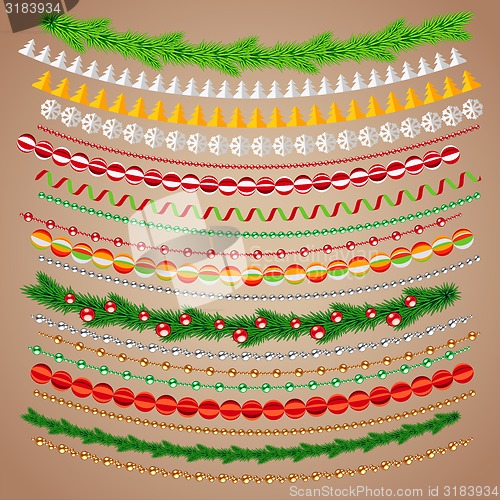 Image of Handing Christmas Garlands Set