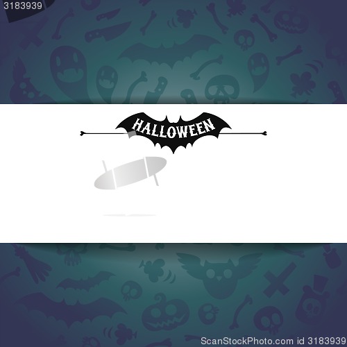 Image of White Paper Sheet on Dark Halloween Background