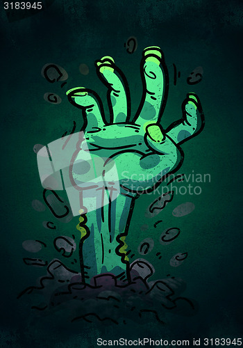 Image of Cartoon Zombie Hand