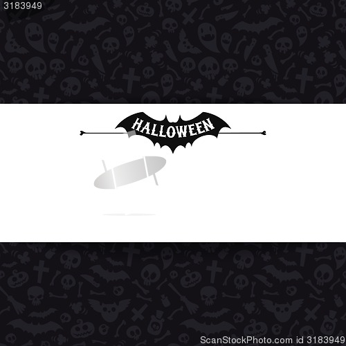 Image of White Paper Sheet on Dark Halloween Background