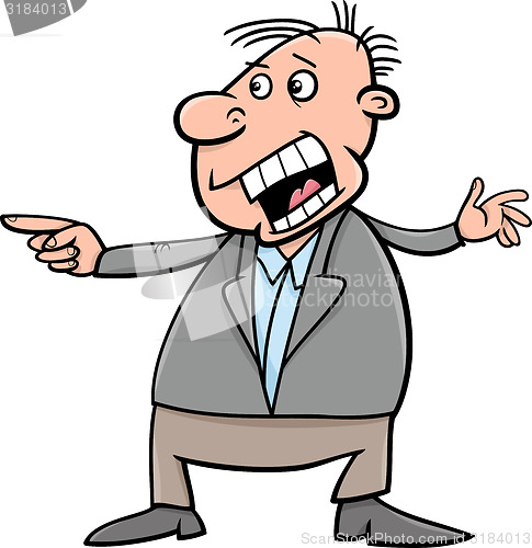 Image of shouting man cartoon illustration