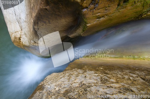 Image of stream in  mountains 