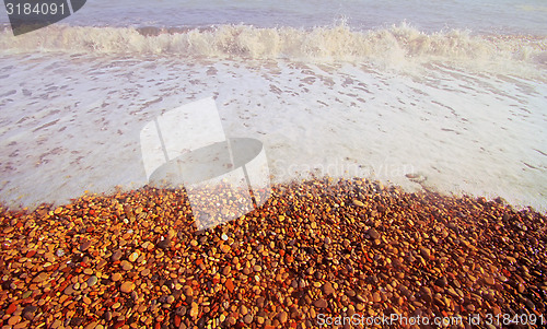 Image of beach waves best coast of Mediterranean Sea 