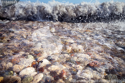 Image of pebble beach Mediterranean Sea