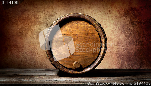 Image of Barrel on brown background