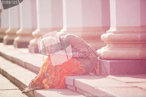 Image of fashion portrait of a beautiful girl
