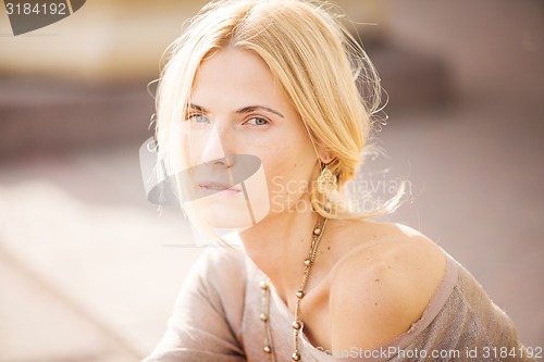Image of fashion portrait of a beautiful girl