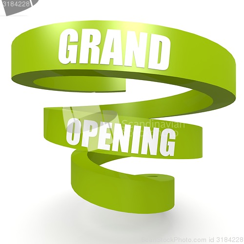 Image of Grand opening green helix banner