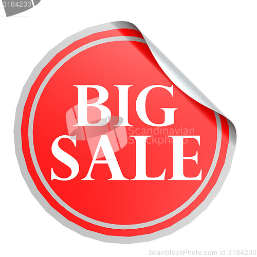 Image of Big sale red circle label