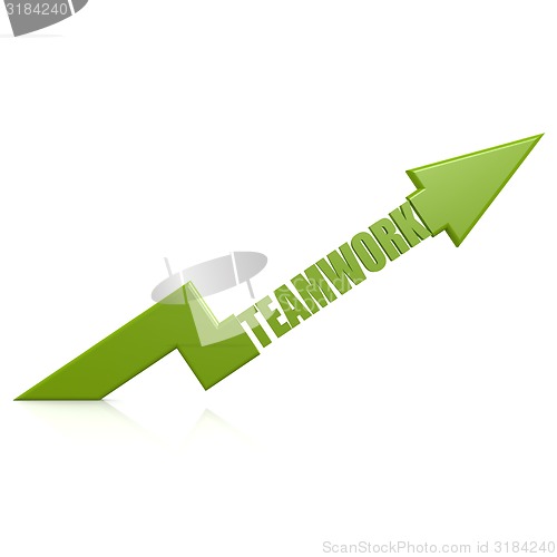 Image of Teamwork arrow up green