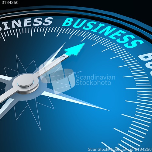 Image of Business word on compass