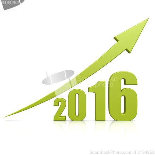 Image of 2016 growth green arrow