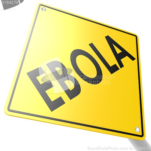 Image of Road sign with ebola