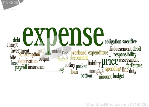 Image of Expense word cloud