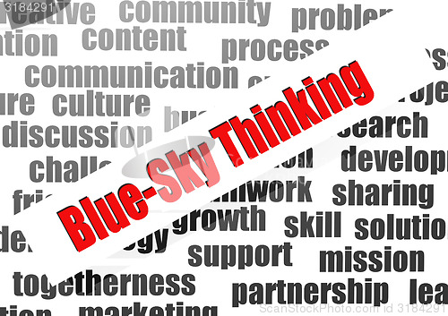 Image of Blue-sky thinking word cloud