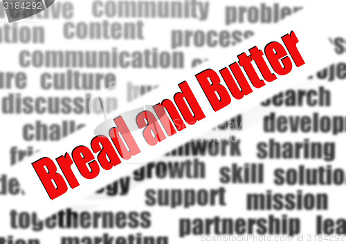 Image of Bread and butter word cloud