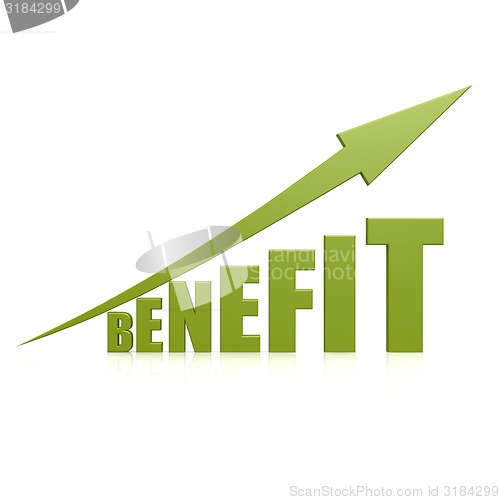 Image of Benefit green arrow