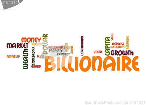 Image of Billionaire word cloud