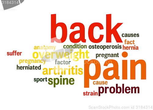 Image of Back pain word cloud