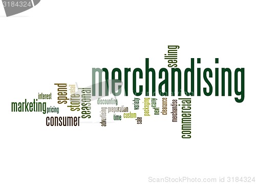 Image of Merchandising word cloud