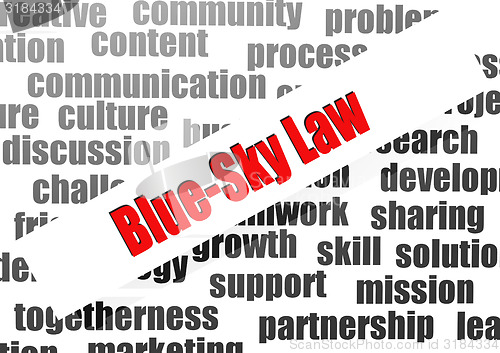 Image of Blue-sky Law word cloud