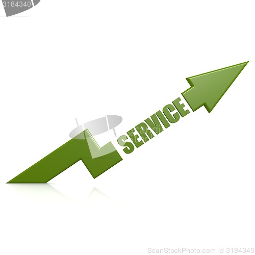 Image of Service green arrow up