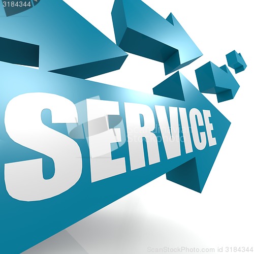 Image of Service arrow in blue