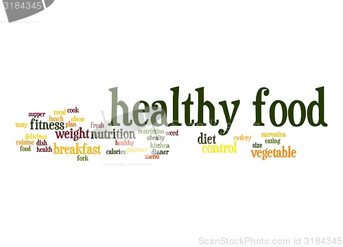 Image of Healthy food word cloud